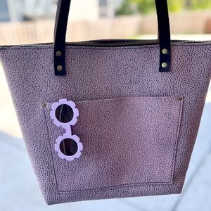 🪻Lilac Med Zip Leather Tote Bag - Portland Leather